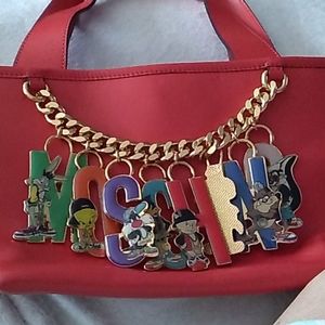 Red Moschino bag made in italy